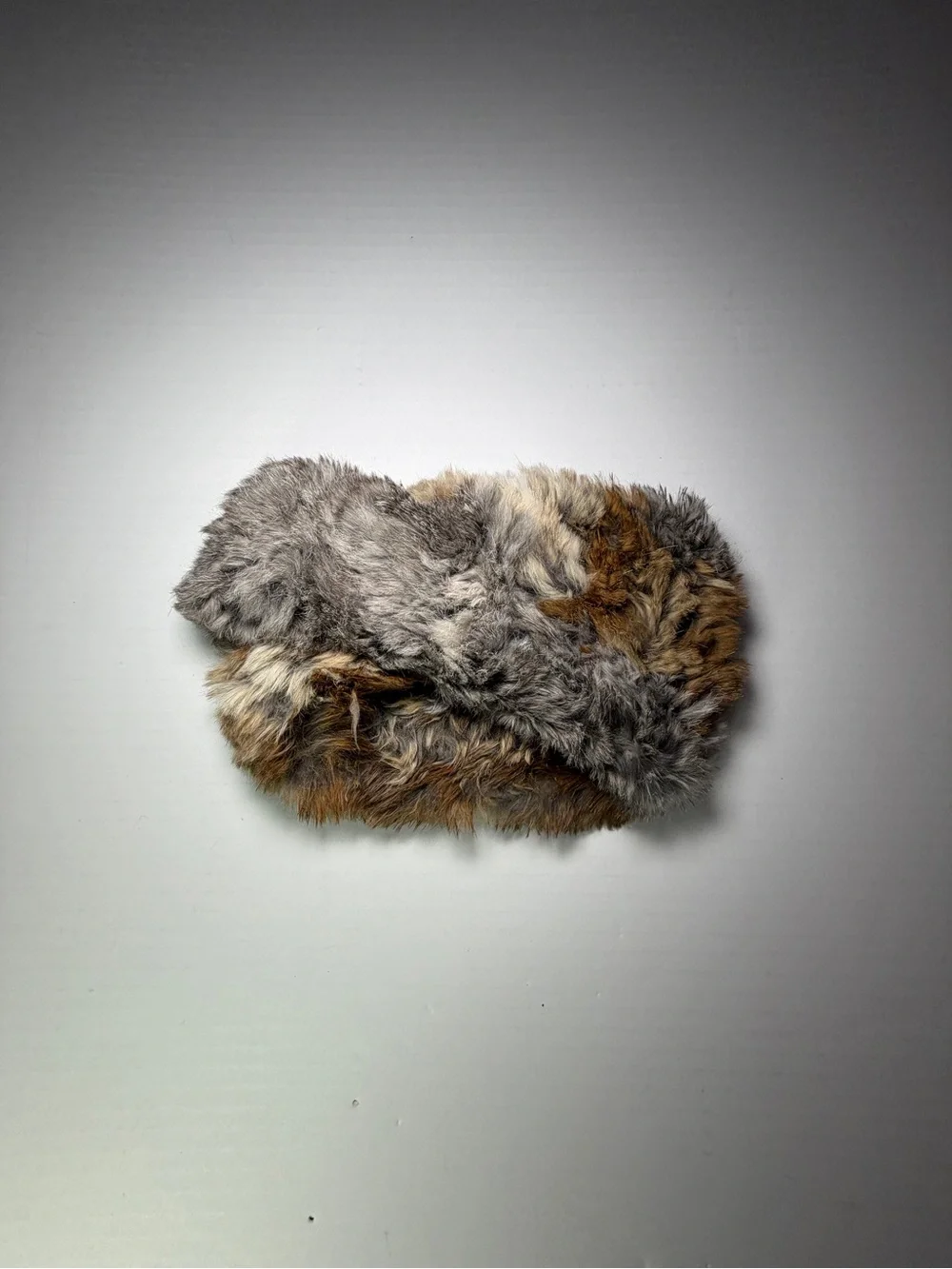Marcus Adler rabbit Fur Ear Warmer Headband - Gray and Brown